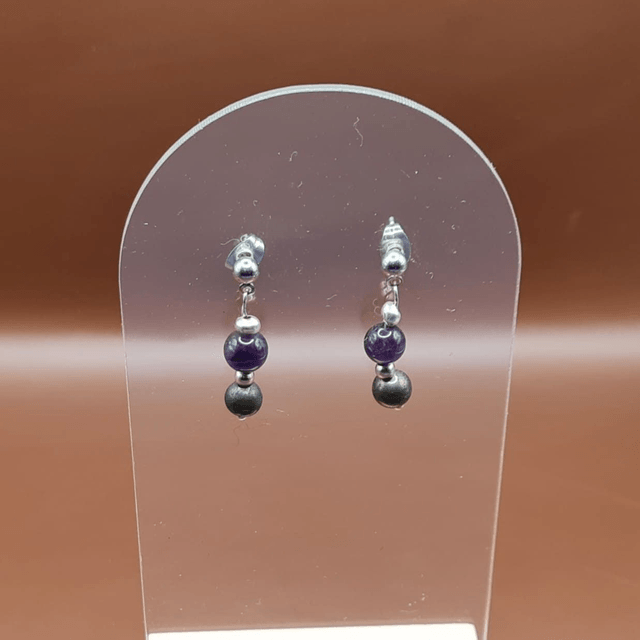 Puces Améthyste - pyrite