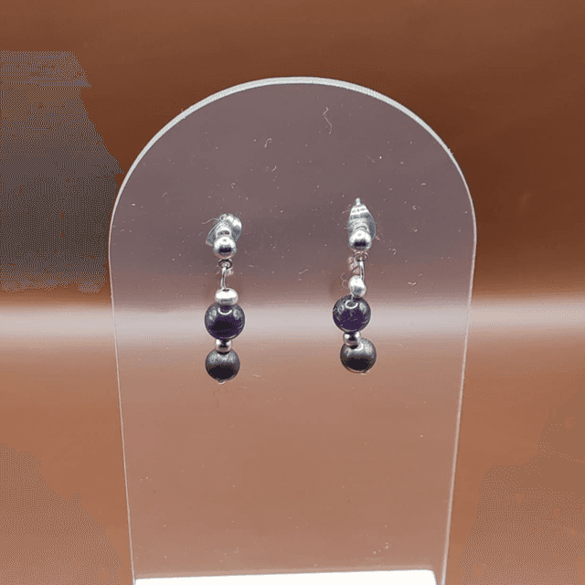 Puces Améthyste - pyrite