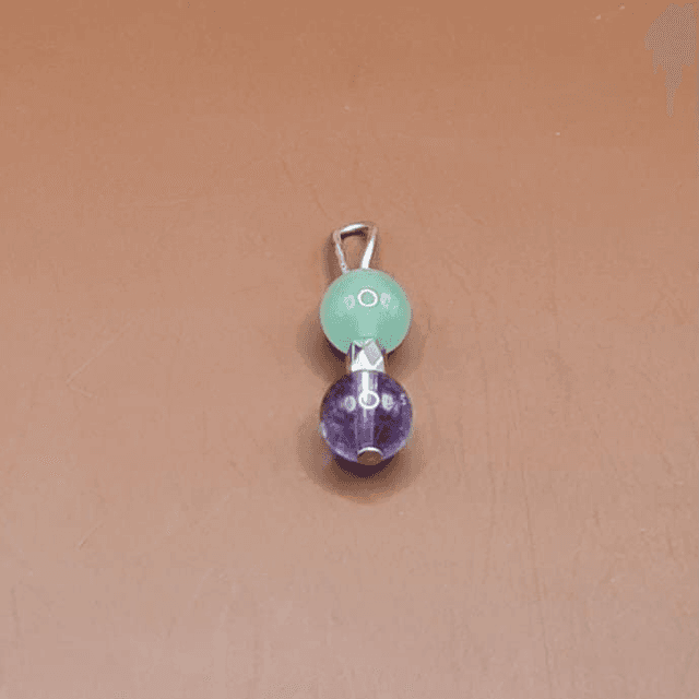 Pendentif Améthyste - aventurine verte