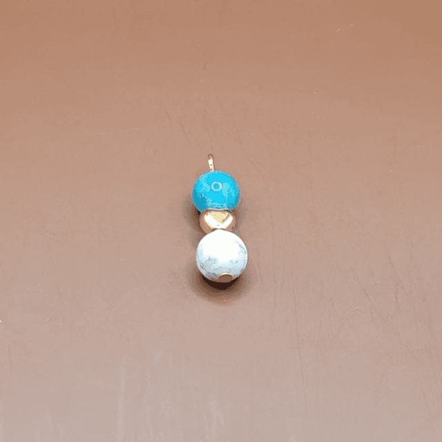 Pendentif Apatite bleue - howlite blanche