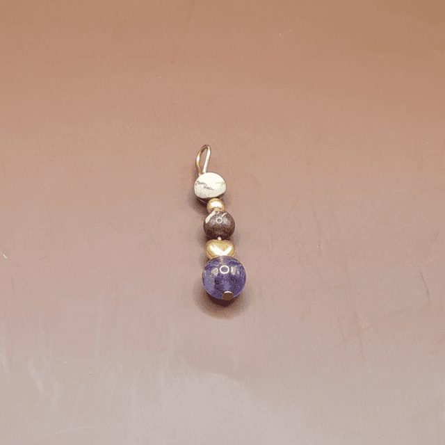 Pendentif Améthyste - jaspe brun