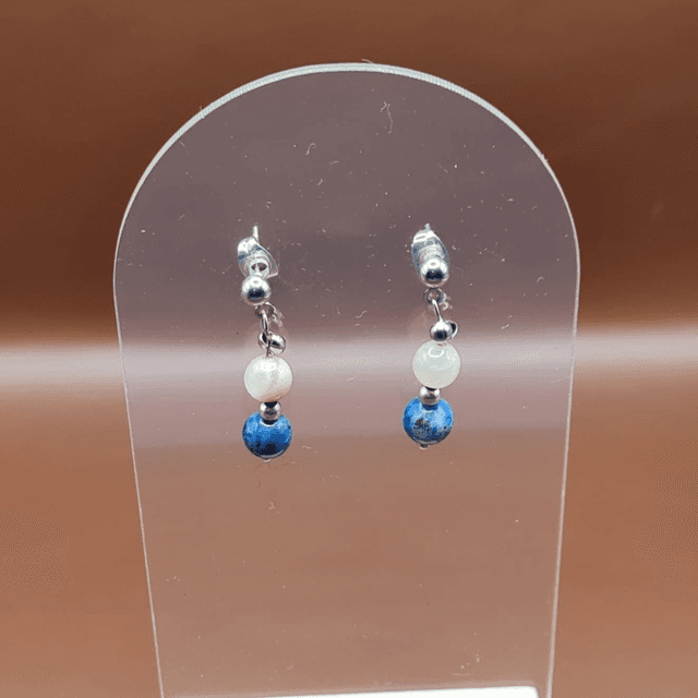 Puces lapis lazuli - pierre de lune