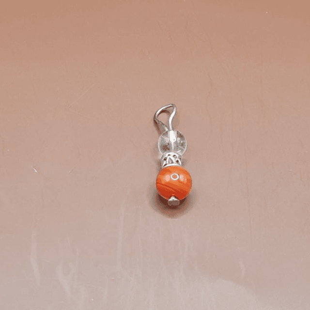Pendentif Cornaline - cristal de roche