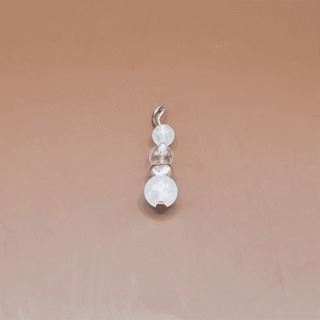 Pendentif Cristal de roche - quartz rose